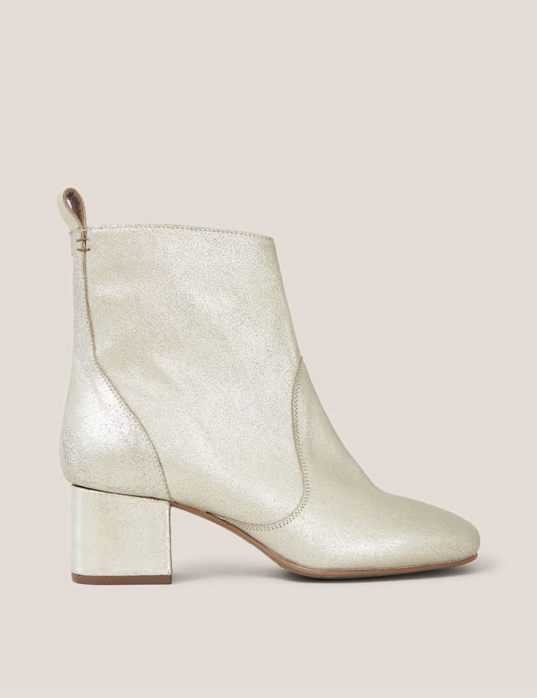 Metallic ankle boots hot sale