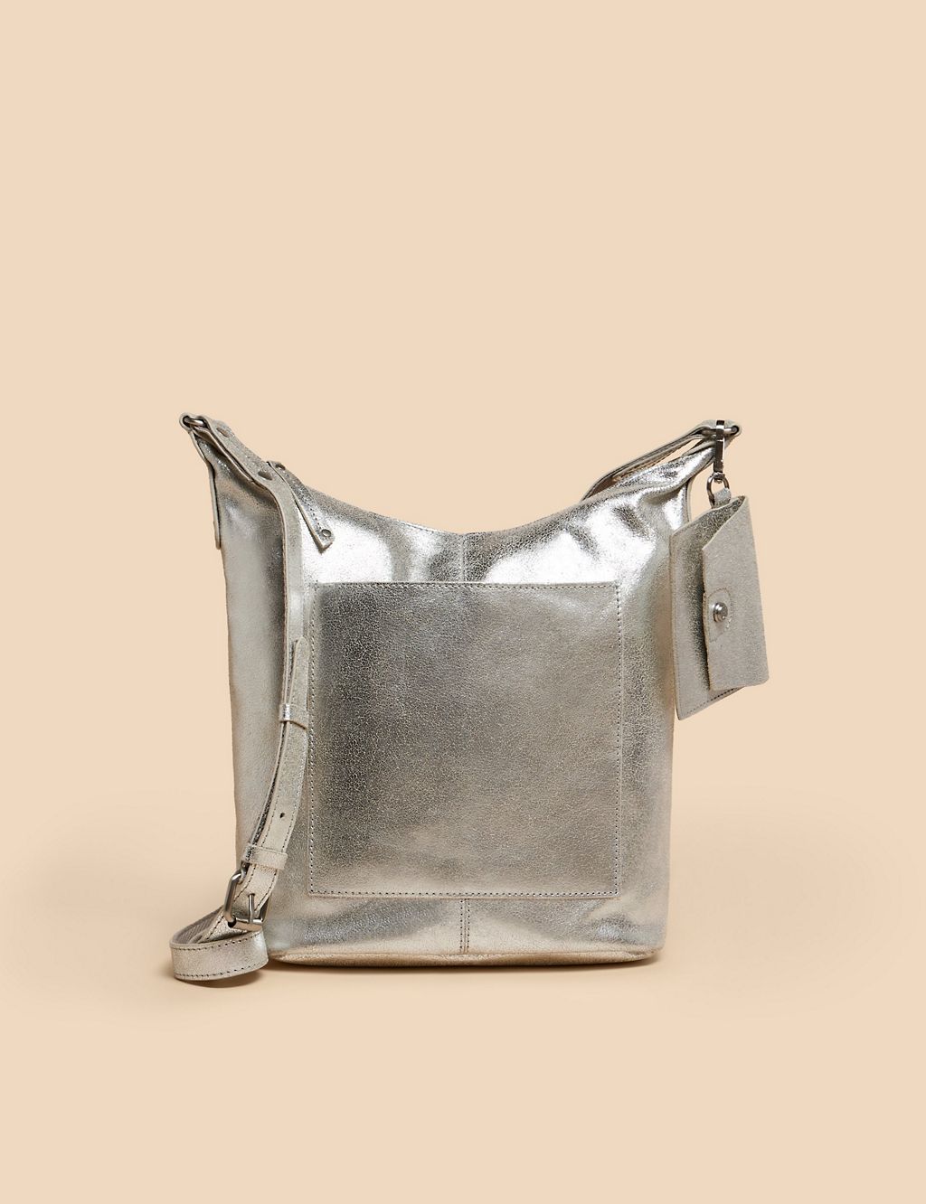 Leather Metallic Cross Body Bag 3 of 4