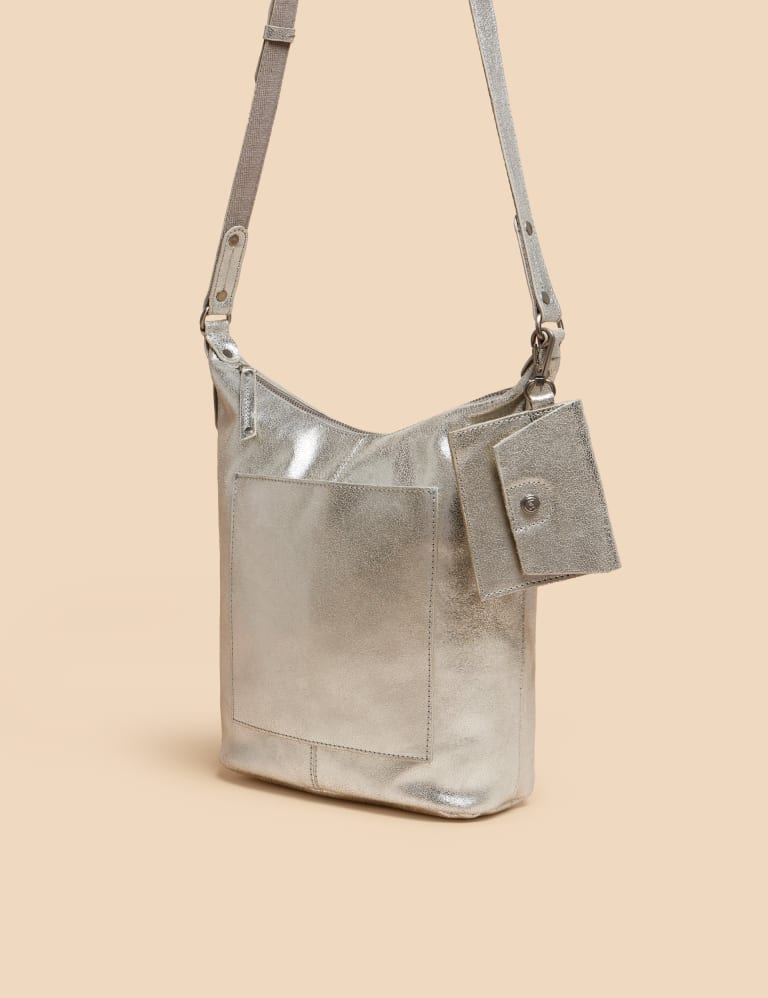 Leather Metallic Cross Body Bag White Stuff M S