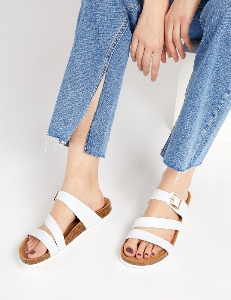 Metallic flat mules online
