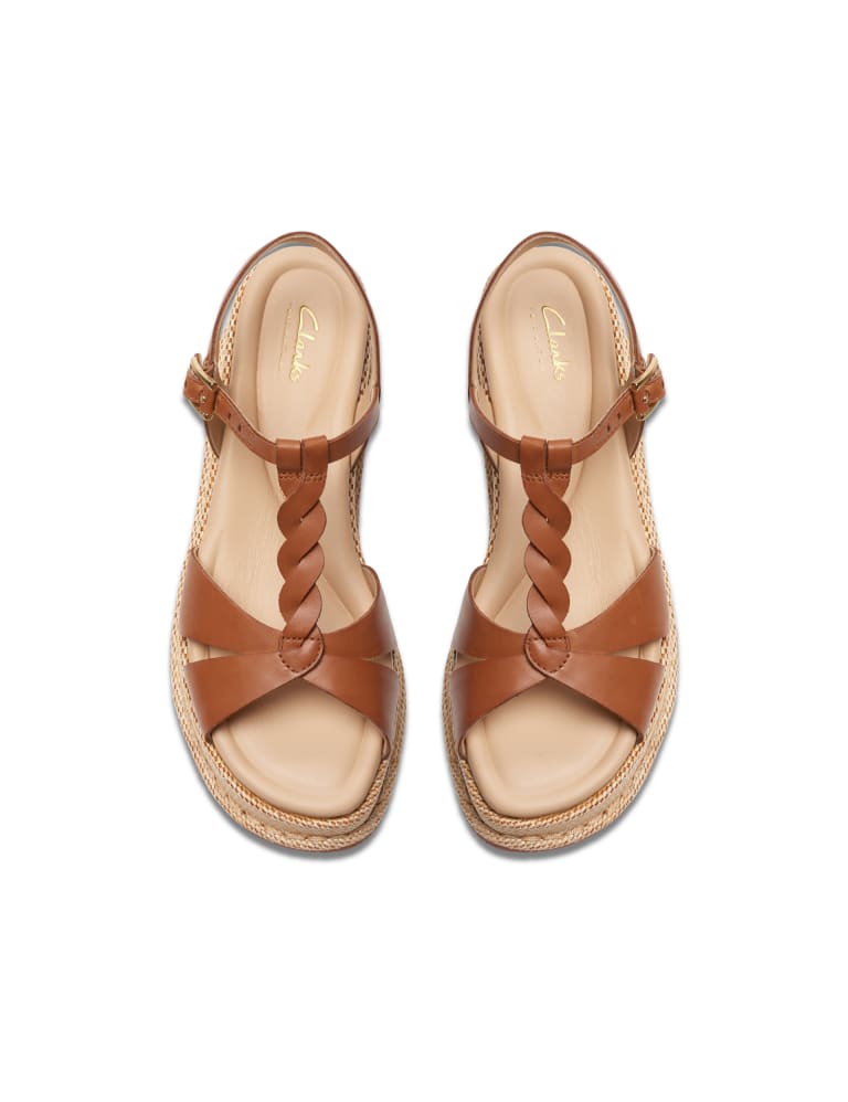 Clarks metallic wedge sandals deals