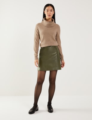 jaeger leather skirt