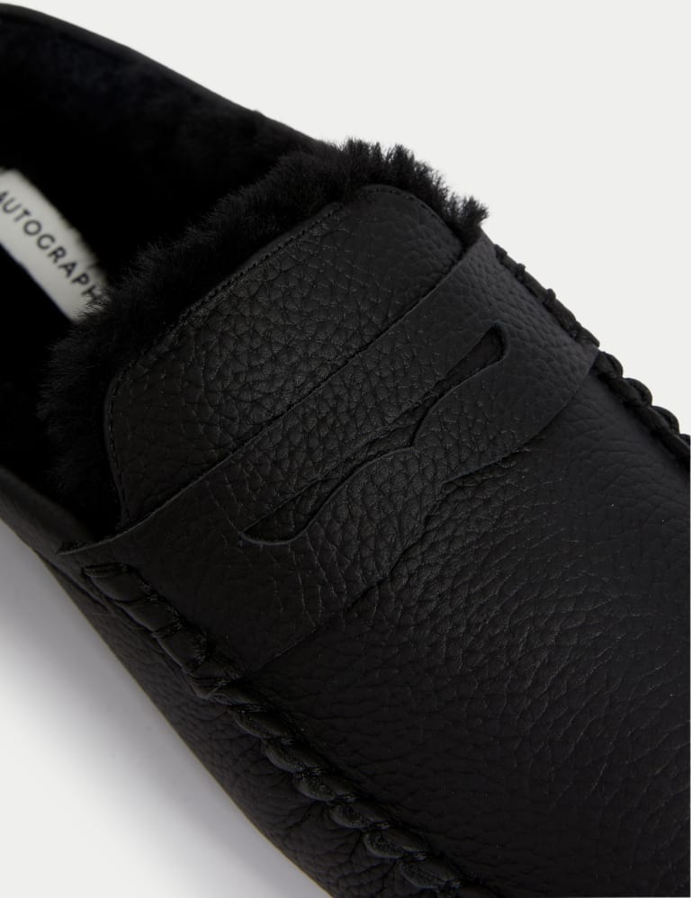 Mens moccasin hot sale mule slippers