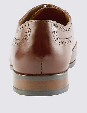 Leather Modern Brogue Shoes Image 2 of 5