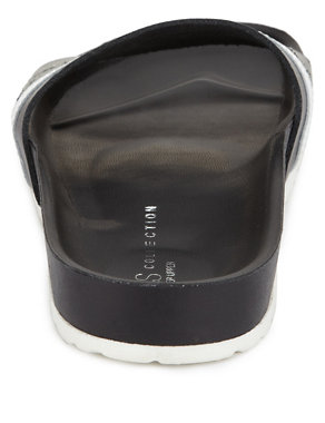 Leather Mono Slide Mule Sandals Image 2 of 4