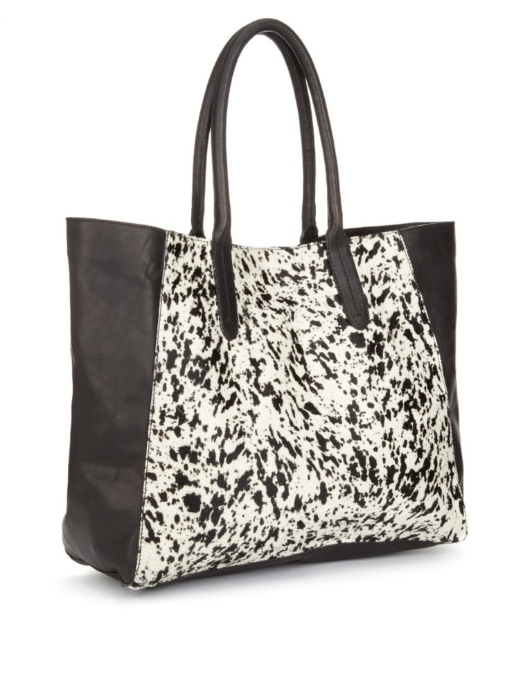 Leather Monochrome Slouch Shopper Bag 5 of 7