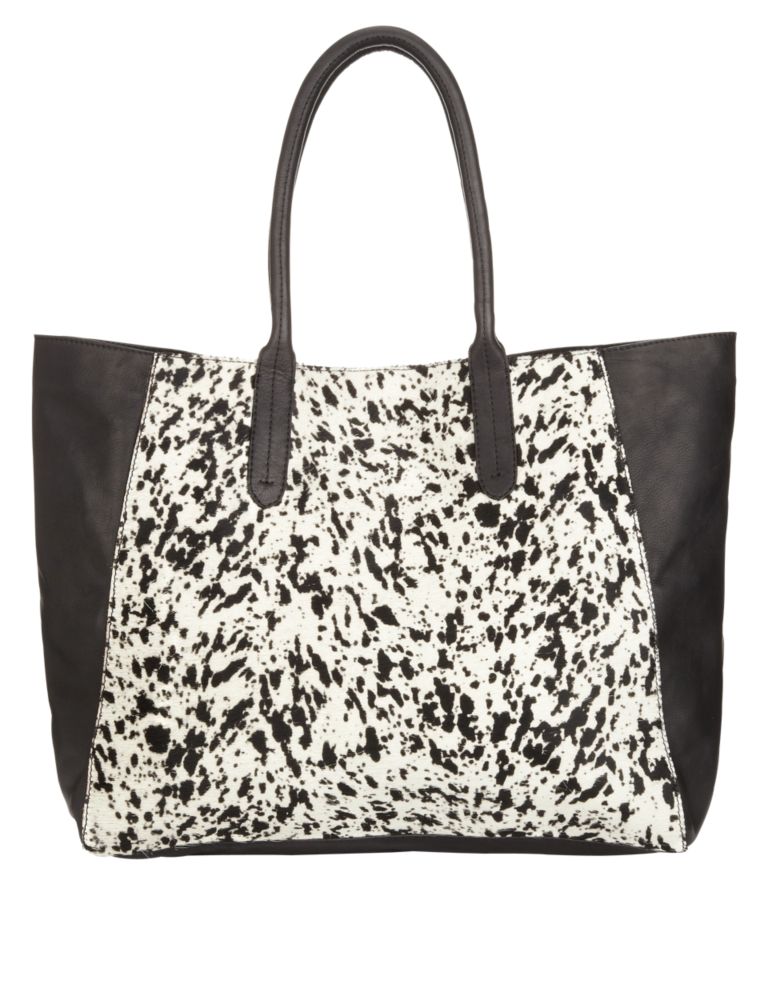 Leather Monochrome Slouch Shopper Bag 3 of 7