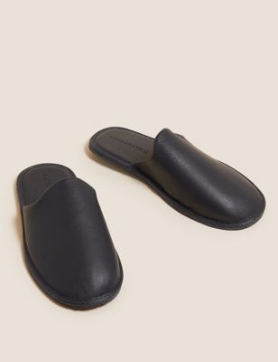 marks and spencer mens leather slippers