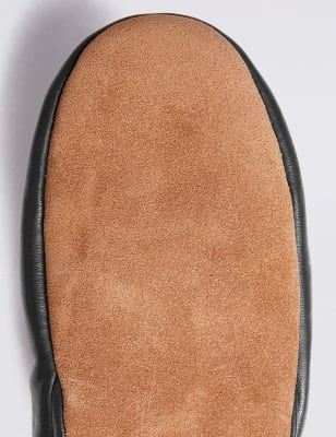 marks and spencer mens leather slippers
