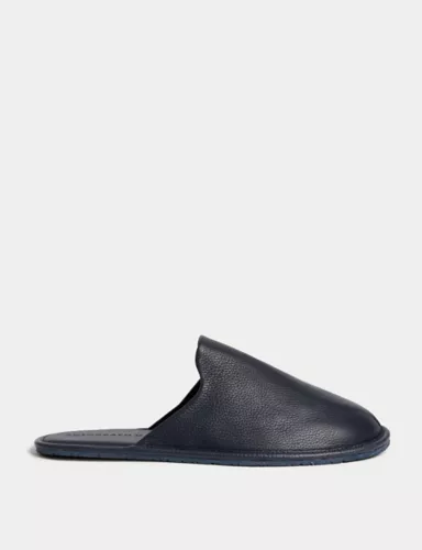 Leather Mule Slippers with Freshfeet™ 1 of 5