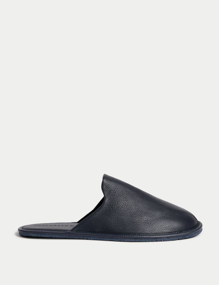 Leather Mule Slippers with Freshfeet™, Autograph
