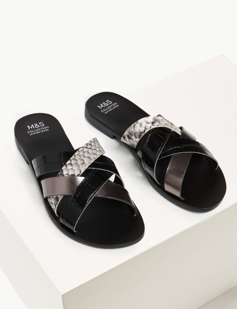 Leather Multi Strap Mule Sandals 3 of 5