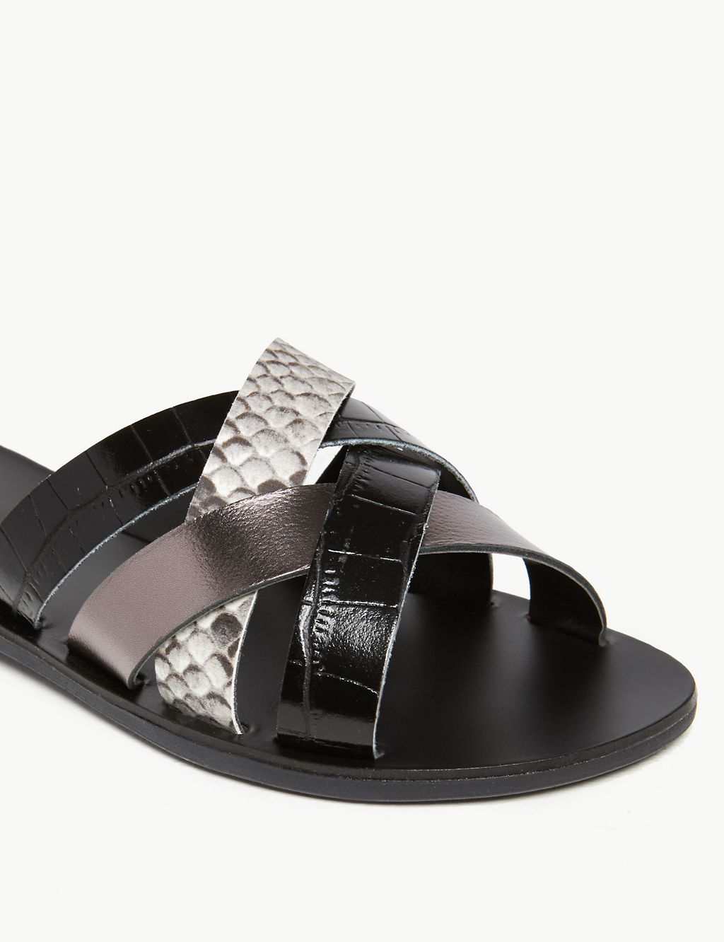 Leather Multi Strap Mule Sandals 4 of 5
