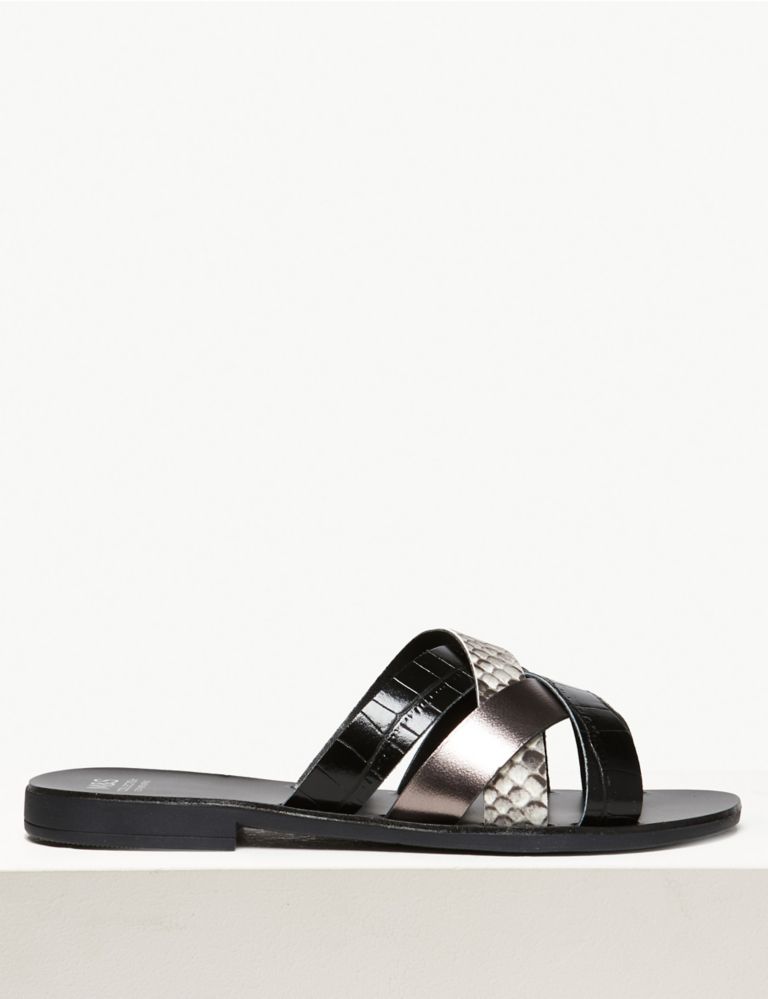 Leather Multi Strap Mule Sandals 2 of 5