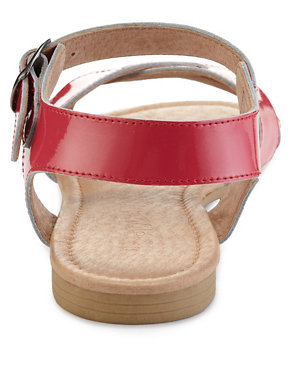 Leather Open Toe Crossover Strap Sandals | M&S