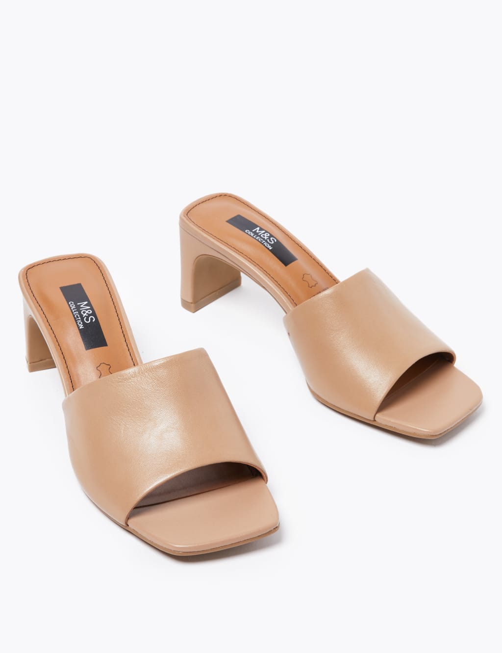 Leather Open Toe Mules 2 of 5