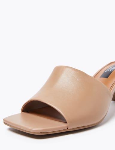 Leather Open Toe Mules 4 of 5