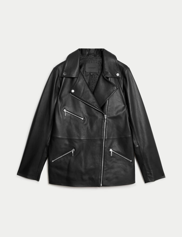Autograph leather biker jacket new arrivals