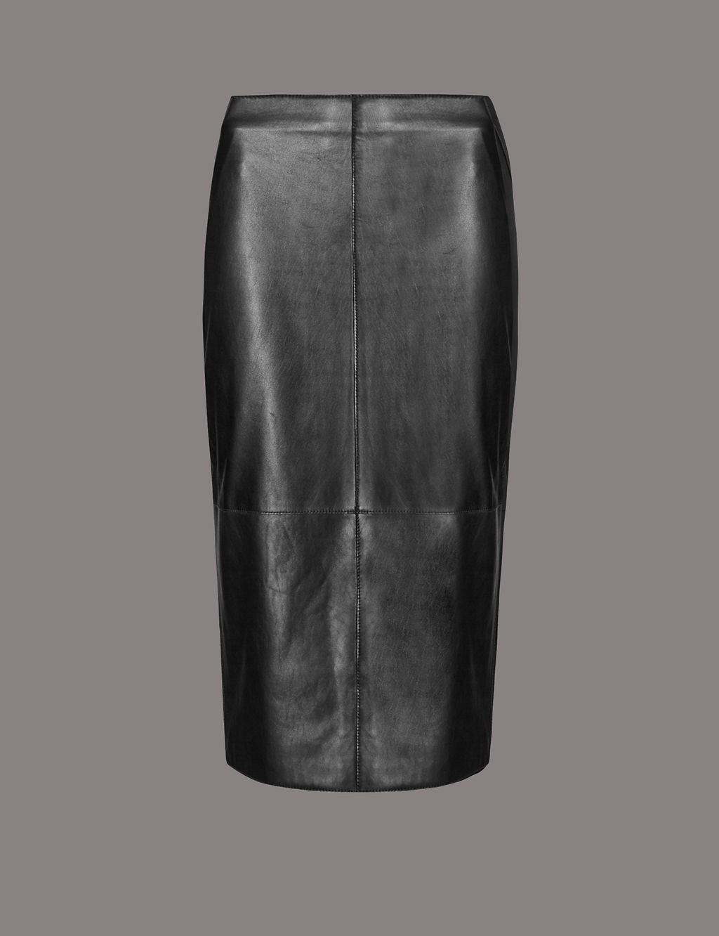 Leather Panel Detail Pencil Skirt 1 of 4