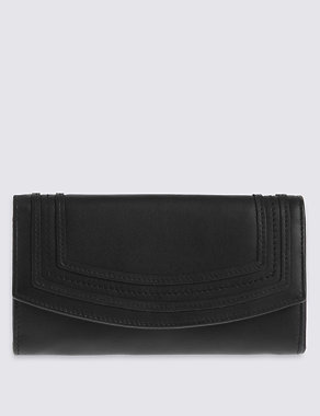Leather Panel Stitch Purse with Cardsafe™ Image 2 of 5