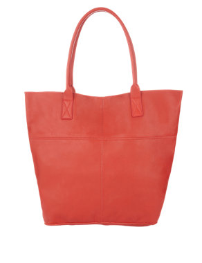 Leather Panelled Shopper Bag Image 2 of 6