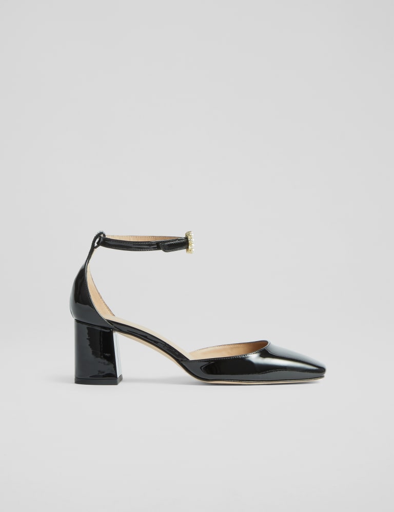Leather Patent Block Heel Court Shoes LK BENNETT M S