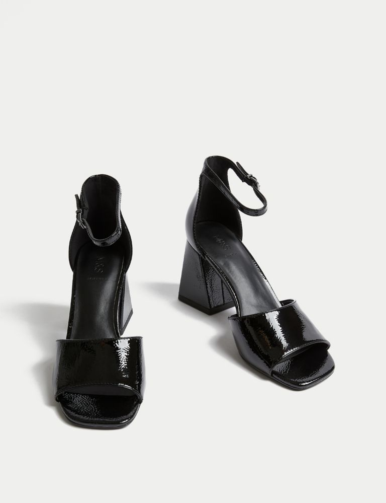 Leather Patent Block Heel Sandals 2 of 3