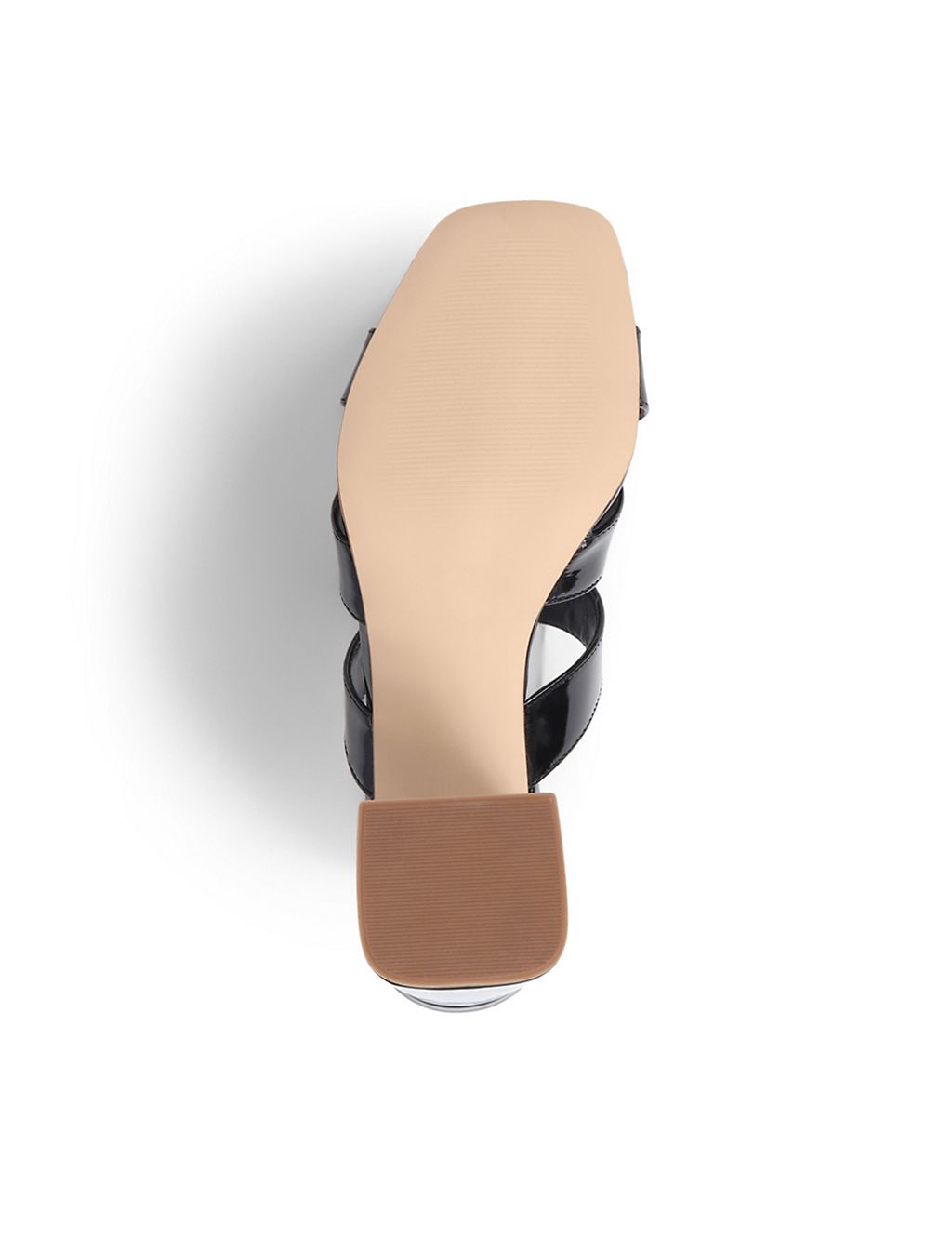 Leather Patent Block Heel Square Toe Mules 5 of 7