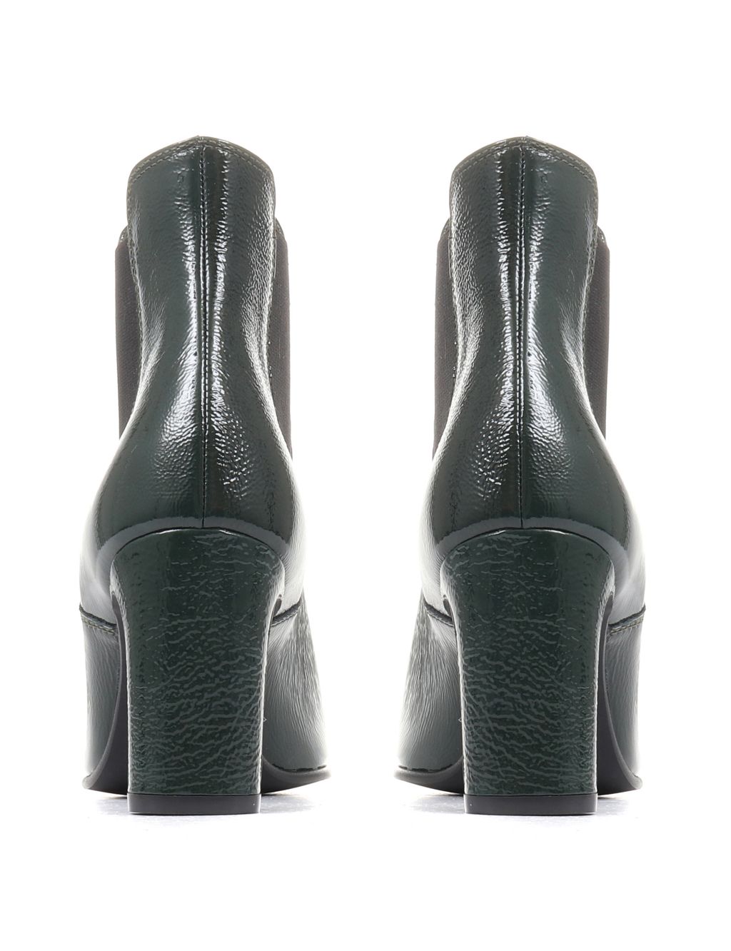 Leather Patent Chelsea Block Heel Boots | Jones Bootmaker | M&S
