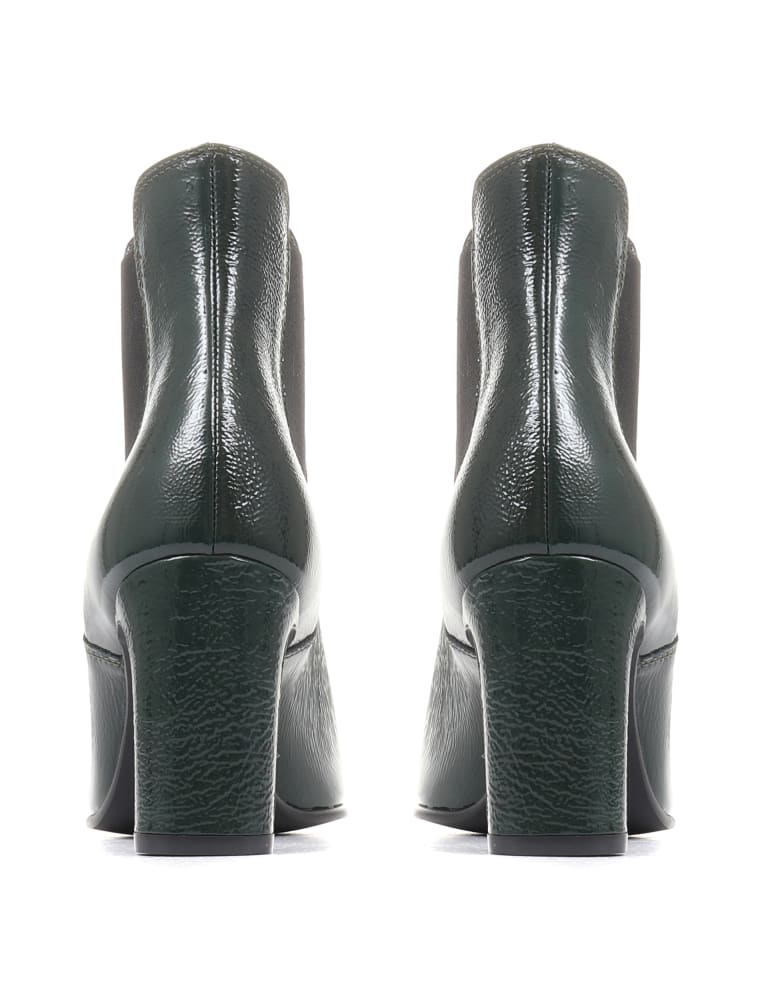 M&s black top patent boots