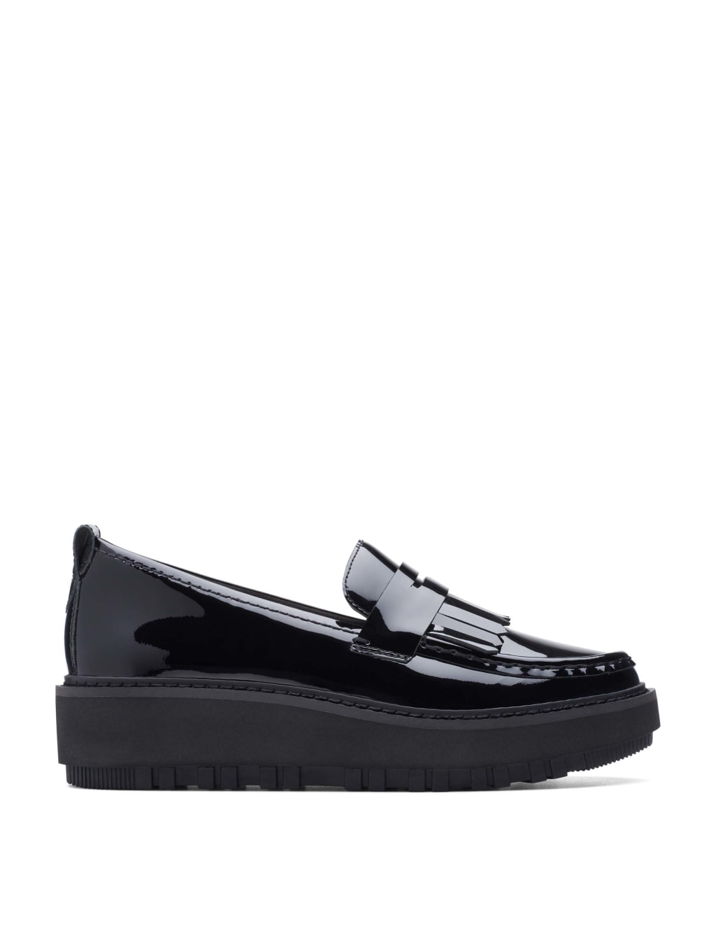 Leather Patent Flatform Loafers 3 of 7