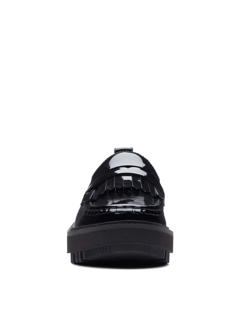 Leather Patent Flatform Loafers 3 of 7