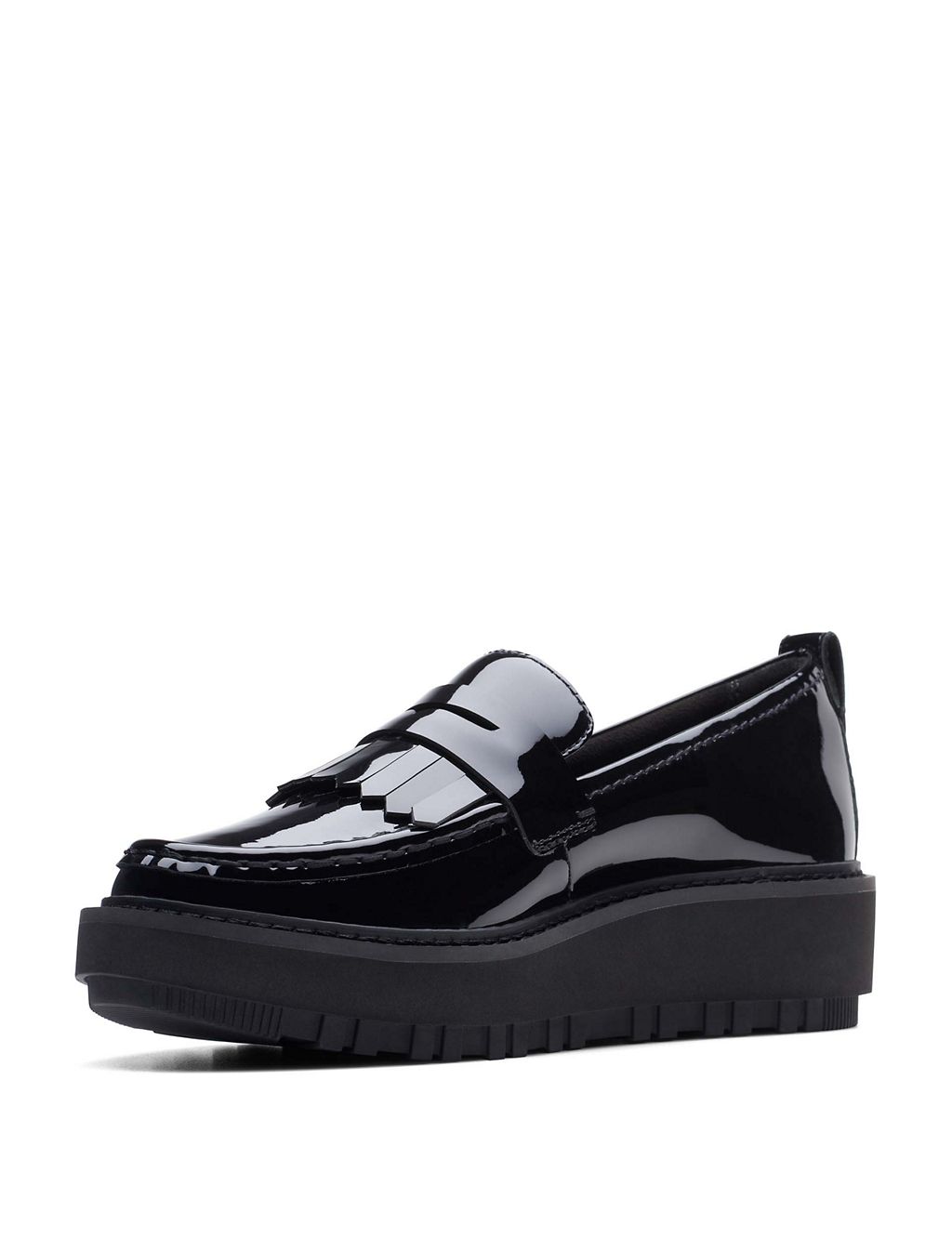 Leather Patent Flatform Loafers 6 of 7