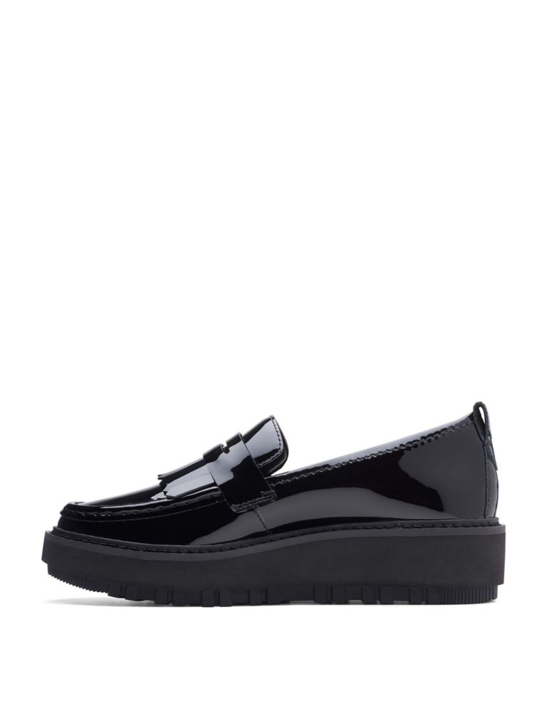 Leather Patent Flatform Loafers 5 of 7