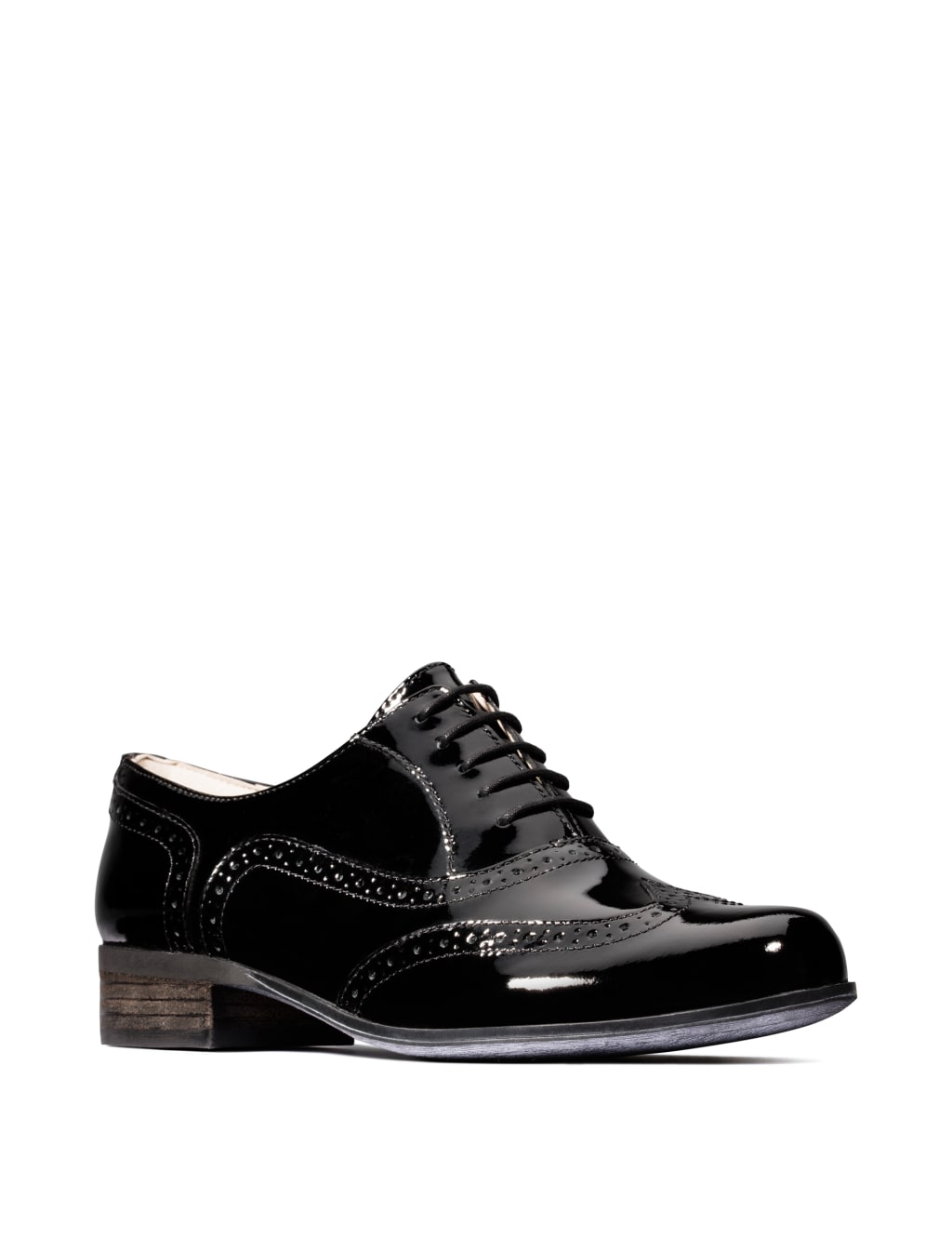 Black shiny brogues womens outlet