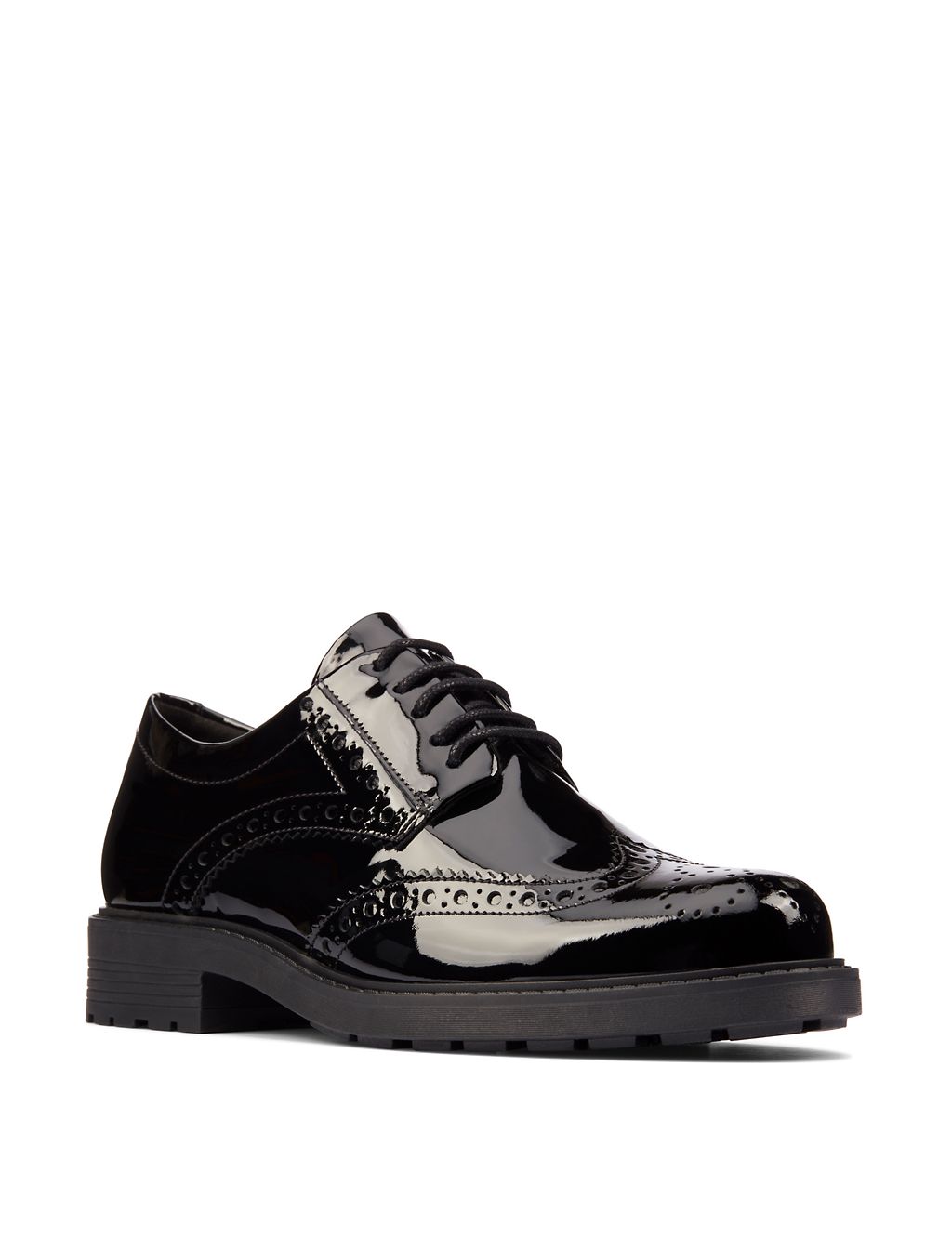 Leather Patent Lace Up Brogues | CLARKS | M&S