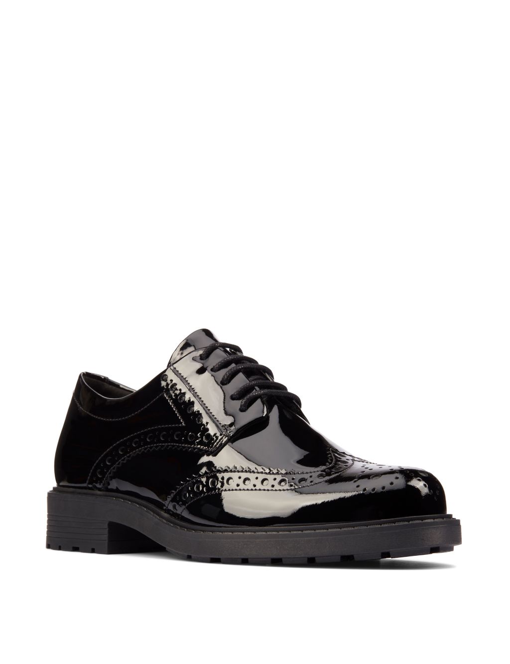 Buy Leather Patent Lace Up Brogues | CLARKS | M&S