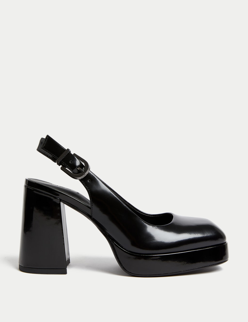 Leather Patent Platform Slingback Shoes 3 of 3