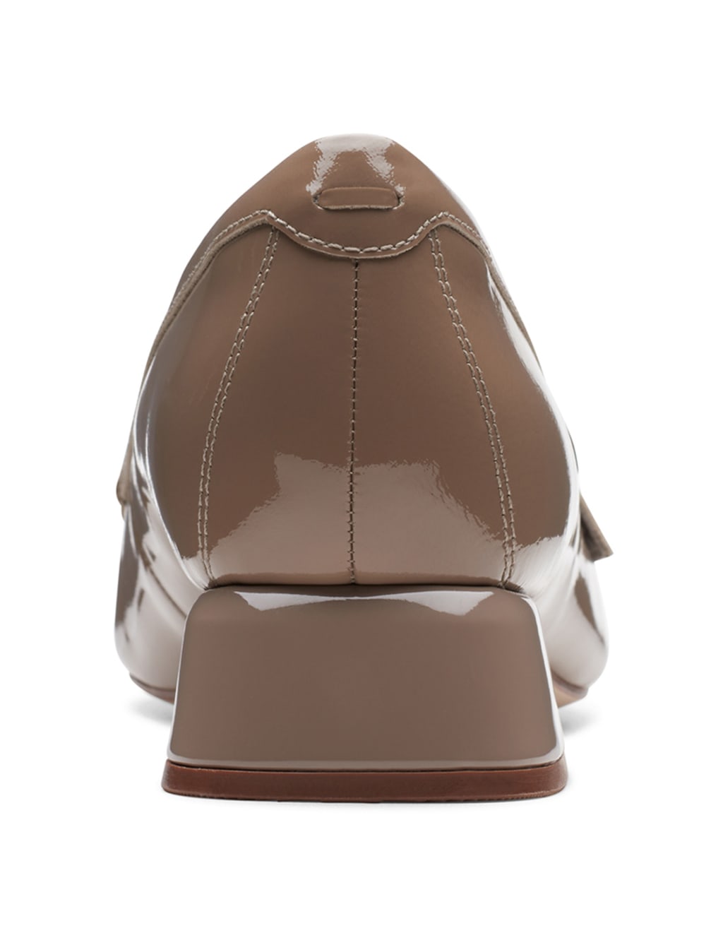 Leather Patent Slip On Block Heel Loafers CLARKS M&S