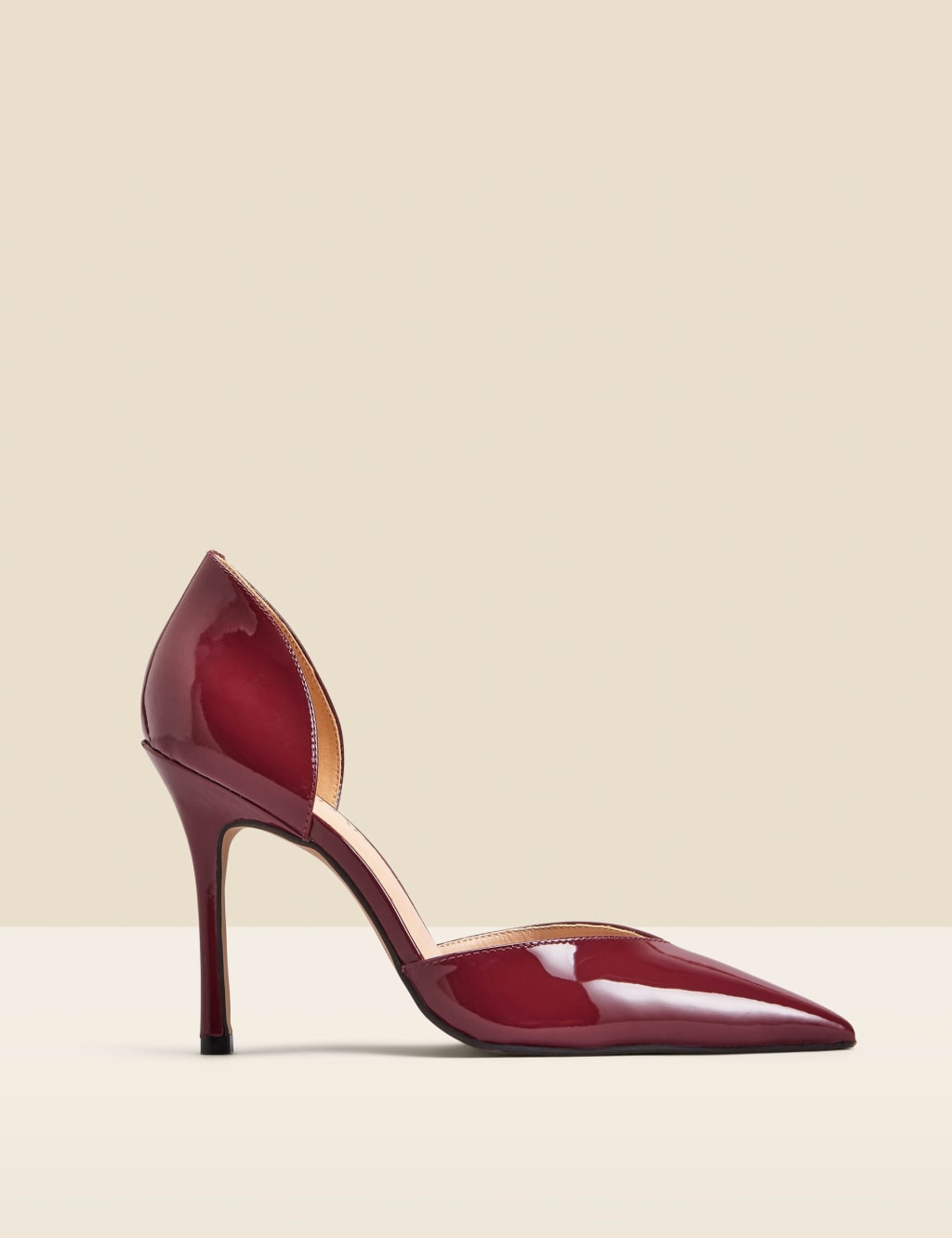Leather Patent Stiletto Heel Court Shoes SOSANDAR M S