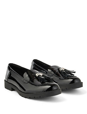 Leather Patent Tassel Loafers Image 2 of 6