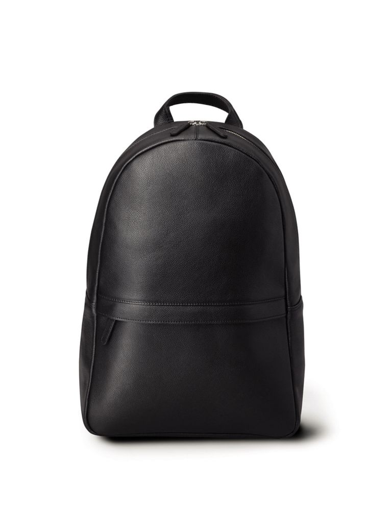 Leather Pebble Grain Backpack 1 of 2