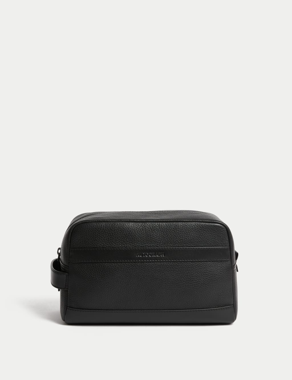 Leather Pebble Grain Washbag Autograph M S