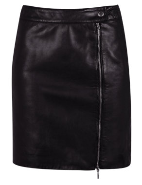 Leather Pencil Mini Skirt Image 2 of 7