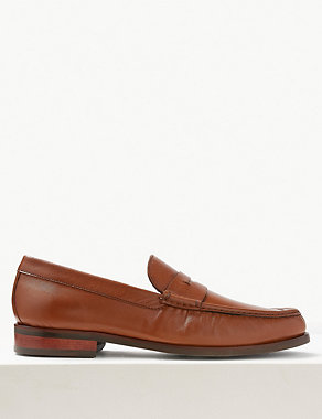 Leather Penny Slip-on Loafers Image 2 of 6