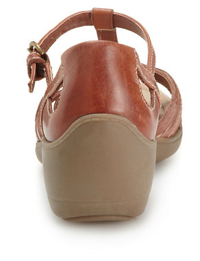 Leather Plait Strap Sandals Image 2 of 5