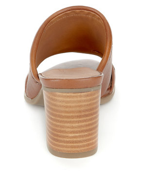 Leather Plaited Mule Sandals with Insolia® Image 2 of 4