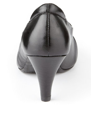Leather Pleated Shoe Boots Image 2 of 4