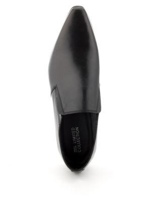 Leather Pointed Slip-On Shoes Image 2 of 5