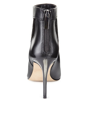 Leather Pointed Toe Ankle Boots with Insolia® Image 2 of 4